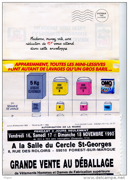 Distribué Par La Poste,distribué Par Les PTT,distribué Par Le Service Des Postes Et Télécommunication Françaises,publici - Post