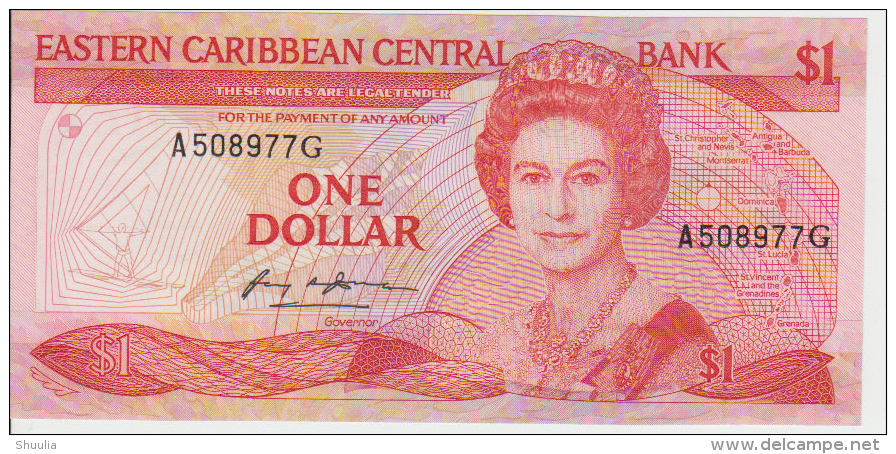 East Carribeans 1 Dollars 1985-88 Pick 17g UNC - Caraïbes Orientales