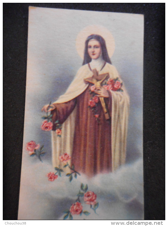 Petite IMAGE PIEUSE Sainte Thérèse De L'Enfant Jésus - Croix Et Roses Dans Les Bras - Religion & Esotérisme