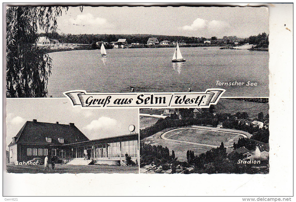 4714 SELM, Bahnhof, Fussball - Stadion, Ternscher See - Unna