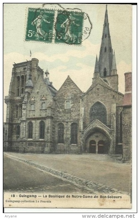 795- CPA - 22 - GUINGAMP - La Basilique De Notre-Dame De Bon-Secours - A. Bréger Frères N° 18 - Scans Recto-verso - Guingamp