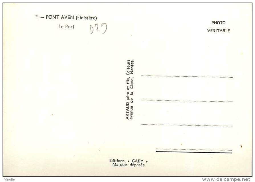 Réf : T 15 -0968 :  PONT-AVEN - Pont Aven