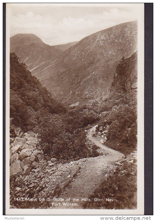 United Kingdom PPC Scotland Solitude Of The Hills, Glen Nevuis, Fort William Echte Real Photo Véritable (2 Scans) - Ross & Cromarty