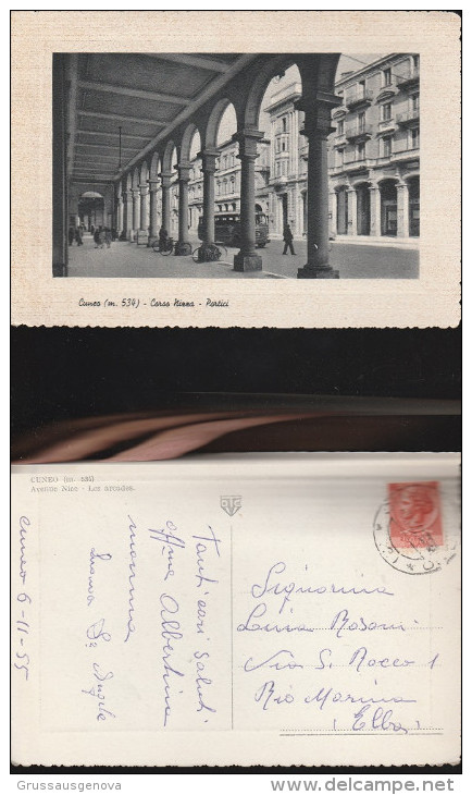 2536) CUNEO CORSO NIZZA PORTICI VIAGGIATA 1955 - Cuneo