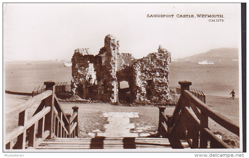 United Kingdom PPC Sandsfoot Castle,Weymouth DORCHESTER 1951 Echte Real Photo Véritable Festival Of Britain (2 Scans) - Weymouth
