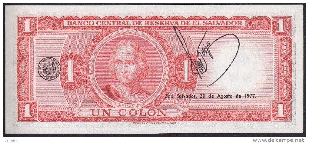 El Salvador 1colones 1974 P120 UNC - El Salvador