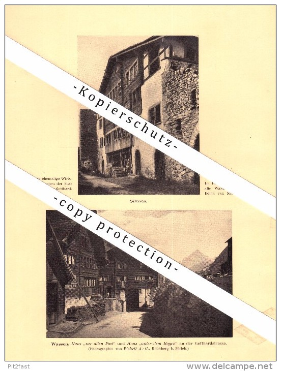 Photographien / Ansichten , 1910 , Wassen Und Silenen , Prospekt , Architektur , Fotos !!! - Silenen