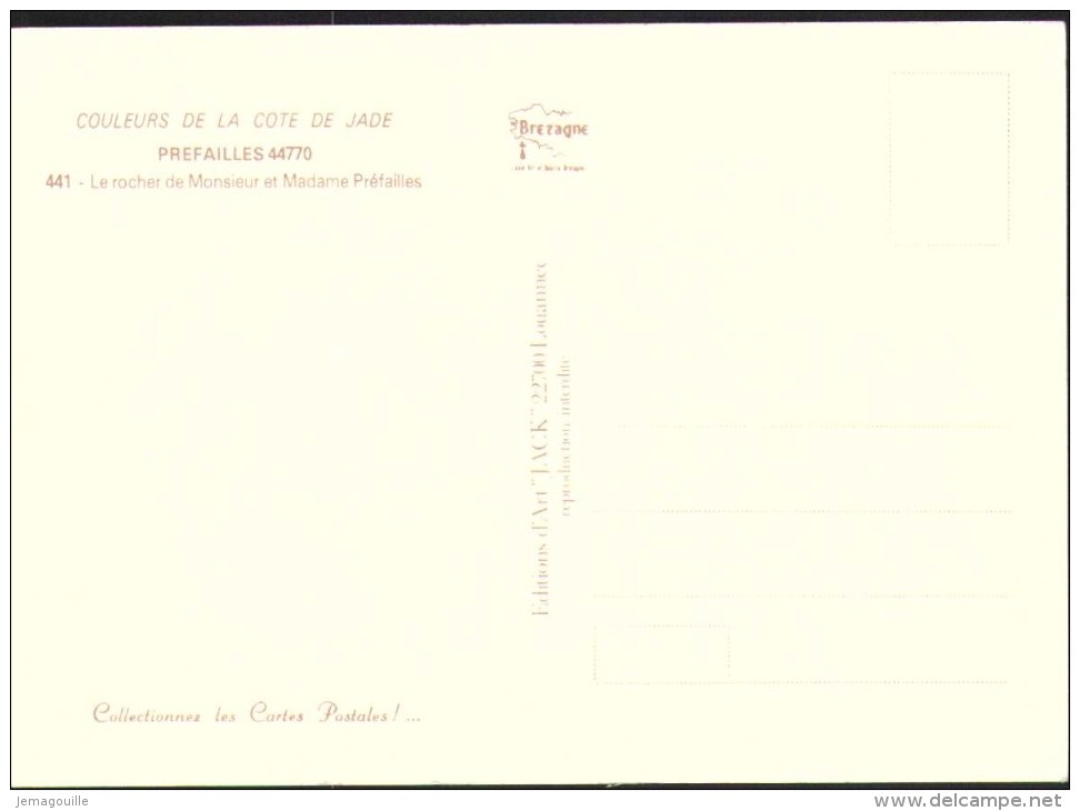PREFAILLES 44 - Le Rocher De Monsieur Et Madame Préfailes - X-2 - Préfailles