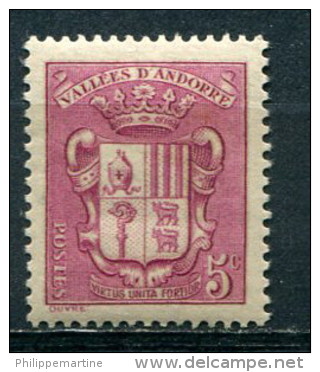 Andorre 1937-43 - YT 49* - Ungebraucht