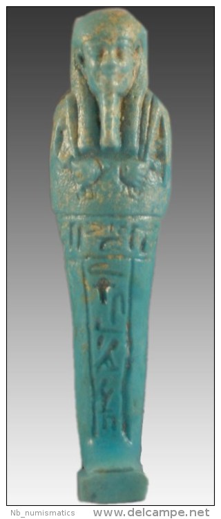 Egypt Late Period 26-30th Dynasty Shabti Of Hor-Ankh - Archéologie