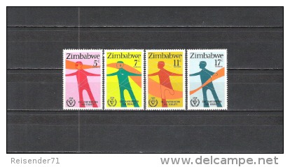 Simbabwe Zimbabwe 1981 Organisationen Vereinte Nationen UNO ONU Medizin Behinderte Blindheit, Mi. 251-4 ** - Zimbabwe (1980-...)