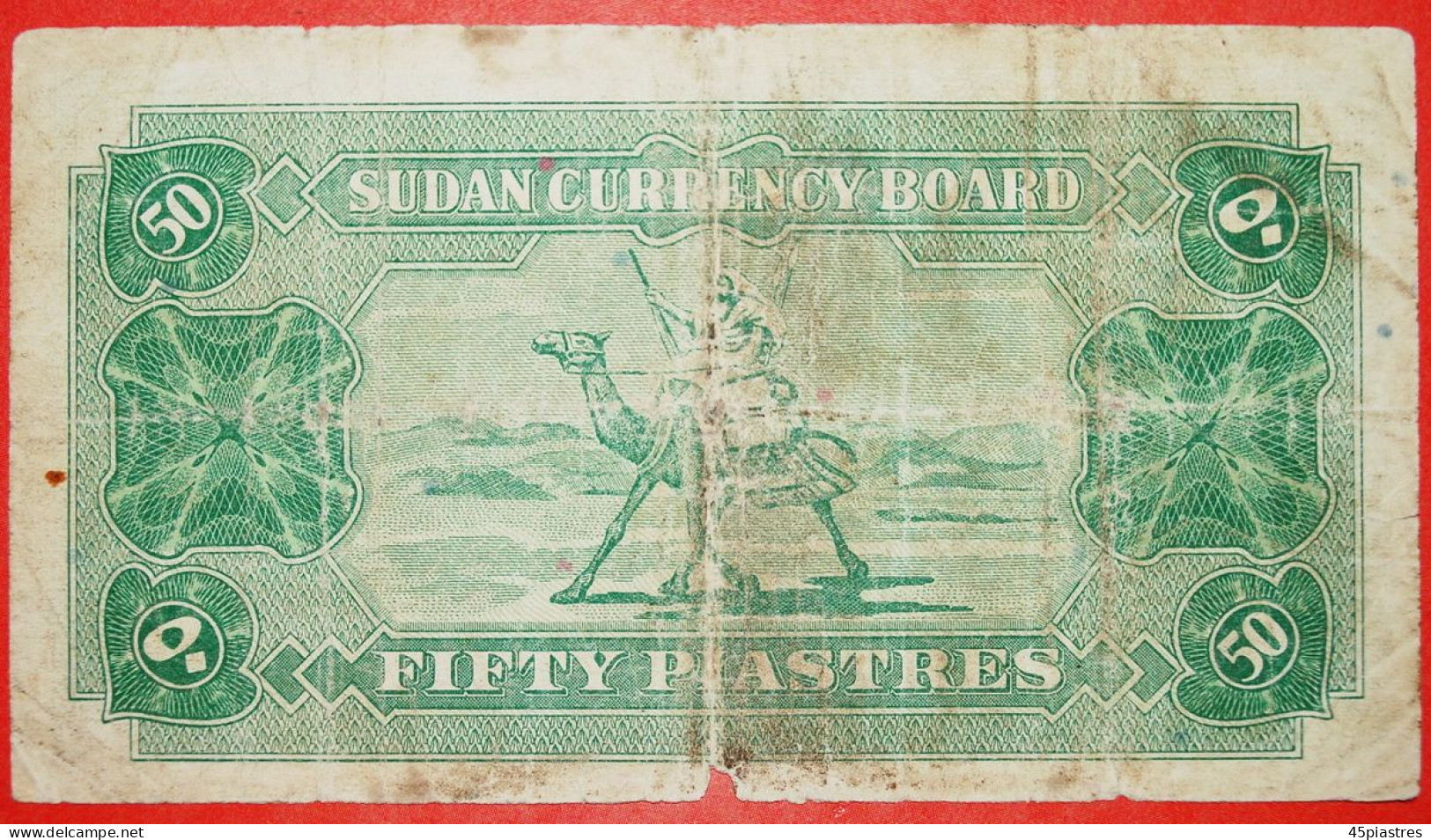 + ELEPHANTS: SUDAN 50 PIASTRES 1956! RARITY!!! NO RESERVE! - Sudan