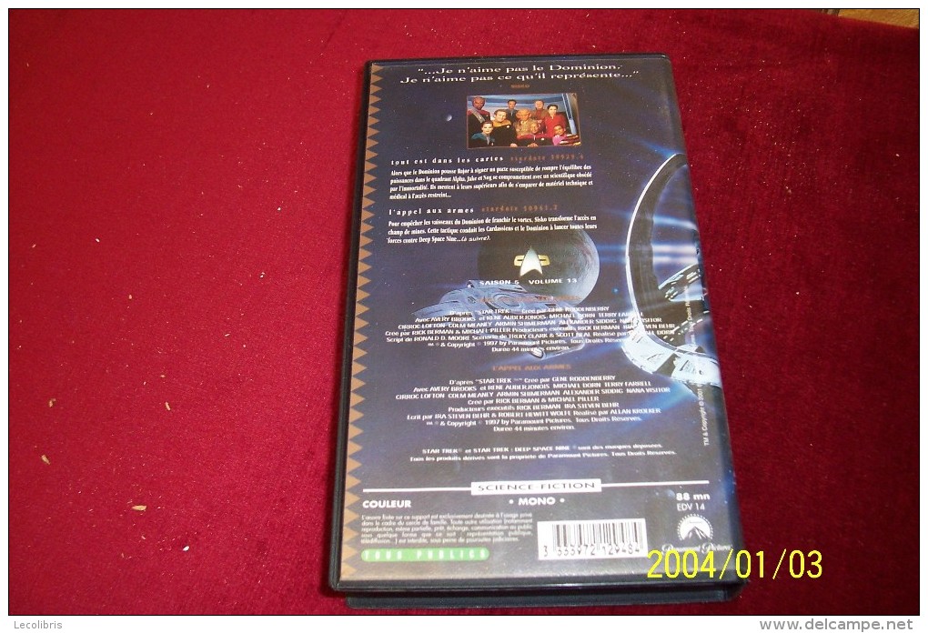 STAR TREK  °  DEEP SPACE  NINE °  TOUT EST DANS LES CARTES ° L'APPEL AUX ARMES - Fantascienza E Fanstasy