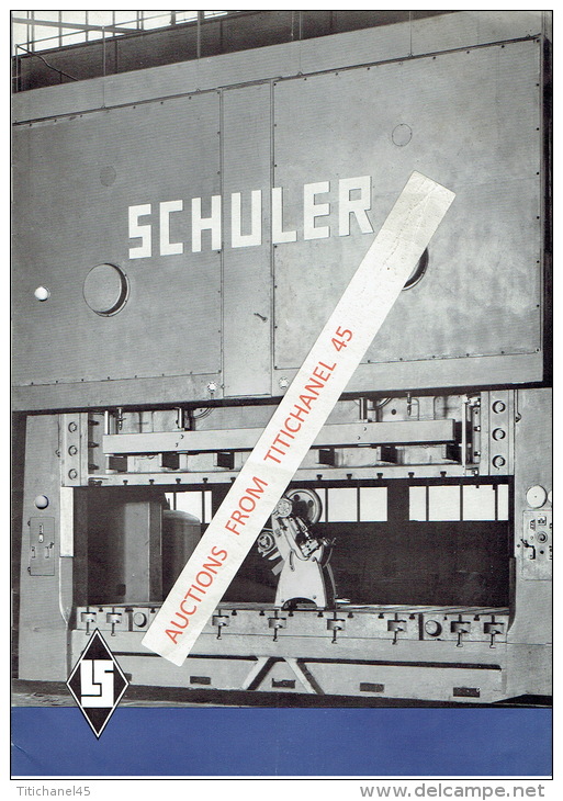 Brochure Publicitaire  1949 L. SCHULER A.G. GÖPPINGEN- Fabricant De Presses, Cisailles, Laminoirs, Plieuses, Cintreuses - Advertising