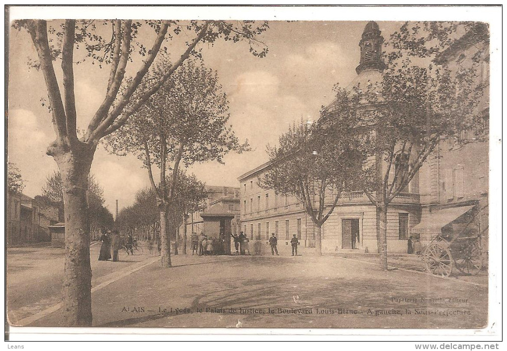 ALAIS   Le Lycée ,palais De Justice , Boulevard Louis Blanc - Alès