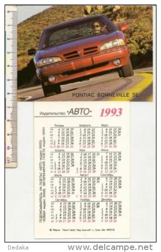 Pocket Calendar Russia  1993  9 P. -  Cars Different - Formato Piccolo : 1991-00