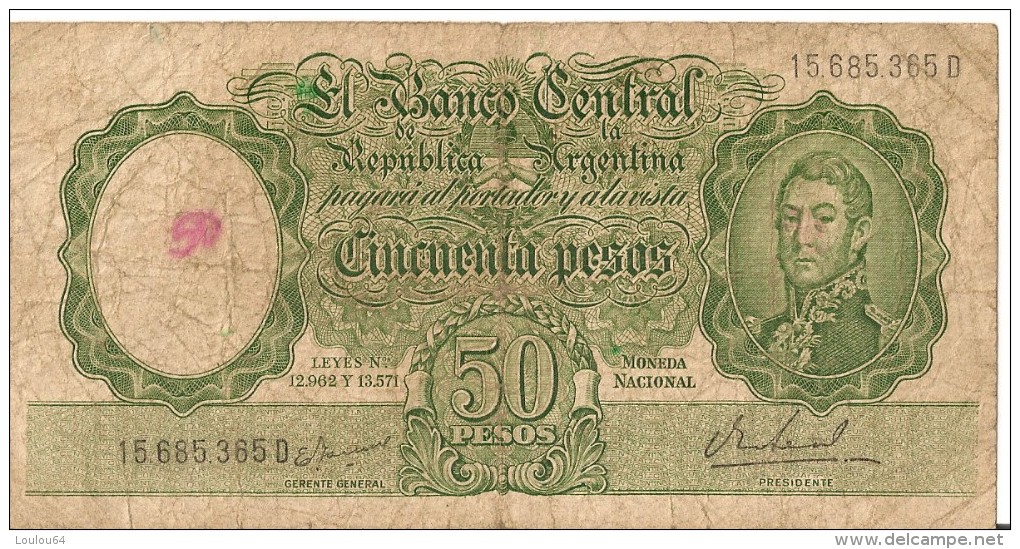 Billets - Argentine - 50 Pesos - - Argentine