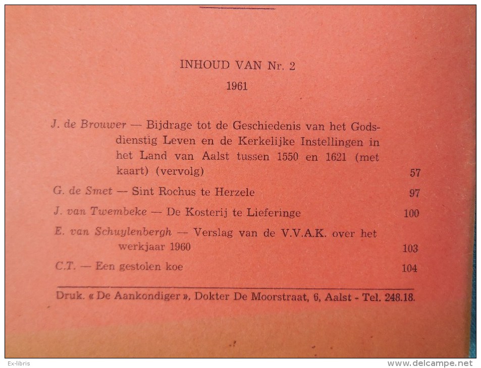 AALST - Het Land Van Aalst, Volledige Jaargang XIII-1961 - Histoire