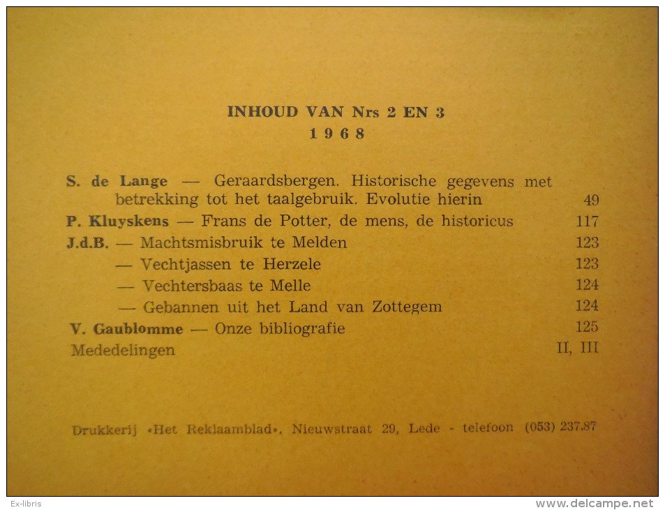 AALST - Het Land Van Aalst, Volledige Jaargang XXI-1969 (4 Nrs) - Histoire