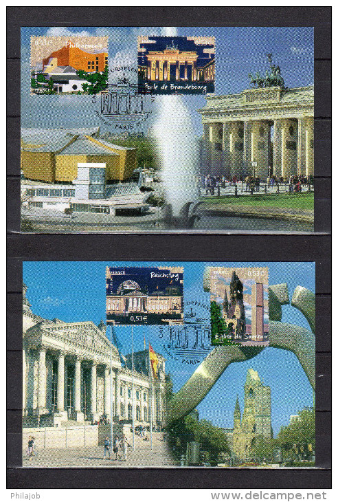 2 Cartes Maximum De 2005 " CAPITALE DE L'ALLEMAGNE : BERLIN ". N° YT 3810 à 3813. Parfait état ! CM - 2000-2009