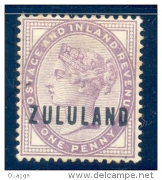 Zululand 1888. 1d Deep Purple. SACC 2*, SG 2*. - Zululand (1888-1902)