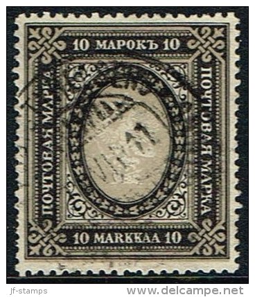 1902. Russian Type. Finish Currency. Typography. 10 Mk. Black & Grey. (Michel: 60C Av) - JF157300 - Nuevos