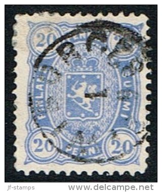 1875-1882. Coat Of Arms. Perf. L 12½. 20 PENNI Blue. (Michel: 16 Byb) - JF157309 - Neufs