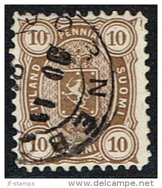 1875-1882. Coat Of Arms. Perf. L 11. 10 PENNI Brown. Thin. (Michel: 15 A Y) - JF157367 - Neufs