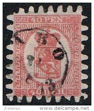 1866-1874. Coat Of Arms. Penni & Mark. Roulette III (long Tongue). 40 PEN. Rose On Lila... (Michel: 9 Cx) - JF157355 - Unused Stamps
