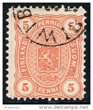 1875-1882. Coat Of Arms. Perf. L 12½. 5 PENNI Orange. (Michel: 13 B Ya) - JF157313 - Nuevos