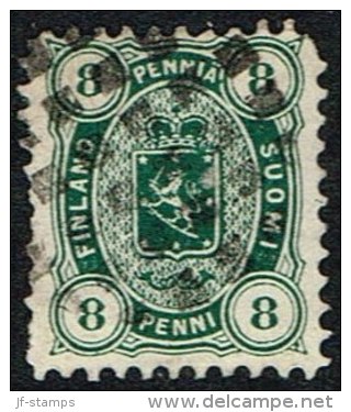 1875-1882. Coat Of Arms. Perf. L 11. 8 PENNI Dark Green. (Michel: 14 A Yc) - JF157365 - Neufs