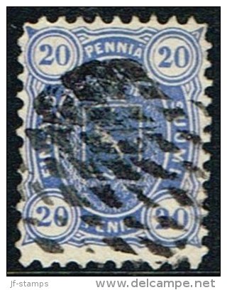 1875-1882. Coat Of Arms. Perf. L 11. 20 PENNI Blue. (Michel: 16 Aya) - JF157301 - Nuevos