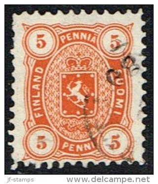 1875-1882. Coat Of Arms. Perf. L 11. 5 PENNI Yellow. (Michel: 13 Ayb) - JF157359 - Neufs