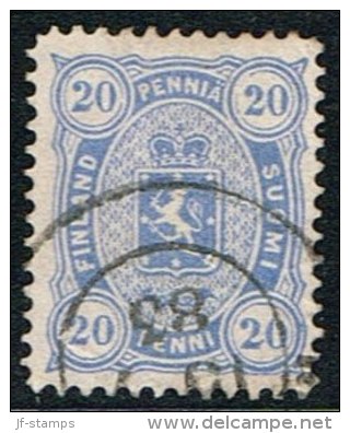 1875-1882. Coat Of Arms. Perf. L 12½. 20 PENNI Blue. (Michel: 16 Byb) - JF157310 - Nuevos