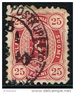 1875-1882. Coat Of Arms. Perf. L 11. 25 PENNI Carmine. (Michel: 17 A Ya) - JF157324 - Nuevos