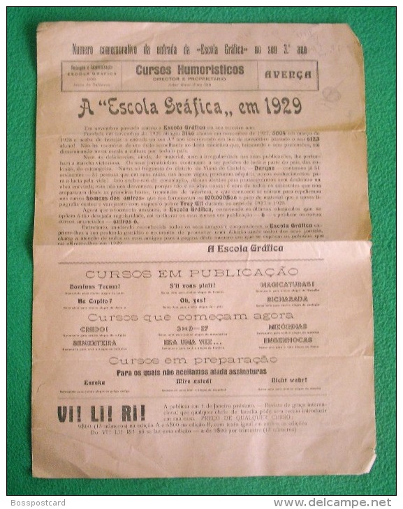 Arcos De Valdevez - Jornal Cursos Humorísticos - Número Comemorativo Da Entrada Da Escola Gráfica. Viana Do Castelo. - Revues & Journaux