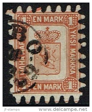 1866-1874. Coat Of Arms. Penni & Mark. Roulette III (long Tongue). 1 MARK Yellow Brown. (Michel: 10 C) - JF157171 - Neufs