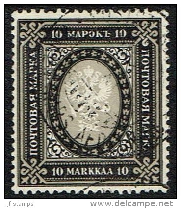 1901. Russian Type. Finish Currency. Lithography. 10 Mk. Black/light Grey. Only 13 350 ... (Michel: 54) - JF157114 - Nuevos