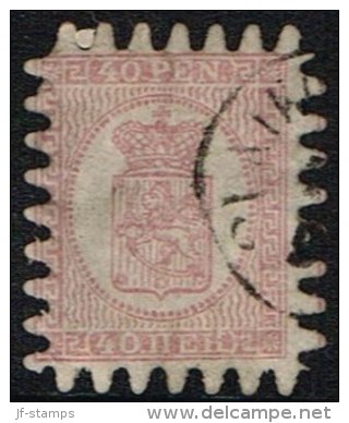 1866-1874. Coat Of Arms. Penni & Mark. Roulette III (long Tongue). 40 PEN. Rose On Lila... (Michel: 9 Cx) - JF157170 - Nuevos