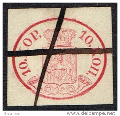 1856. Coat Of Arms. 10 KOP. Carmine. Thin. (Michel: 2x) - JF157193 - Nuovi