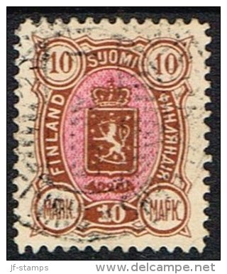 1889. Coat Of Arms. "Three-numbered". Perf. 12½. 10 Mk. Brown/red. (Michel: 34) - JF157233 - Nuevos