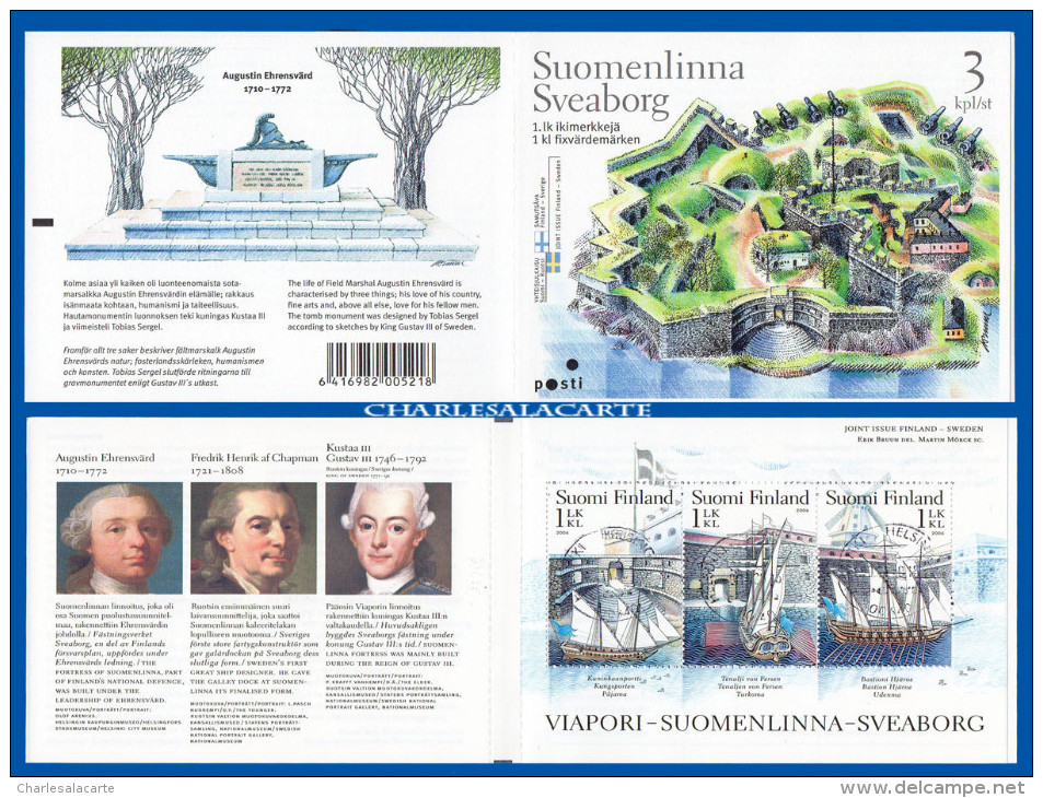 FINLAND 2006  BOOKLET SVEABORG  PORT SHIPS  NORMA V68  FACIT H 69  USED - Carnets