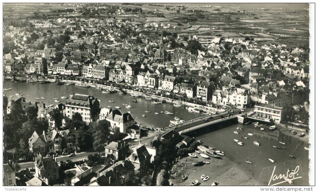 CPSM 44  VUE AERIENNE DU PORT DE LA BAULE ET DU POULIGUEN 1958 - La Baule-Escoublac