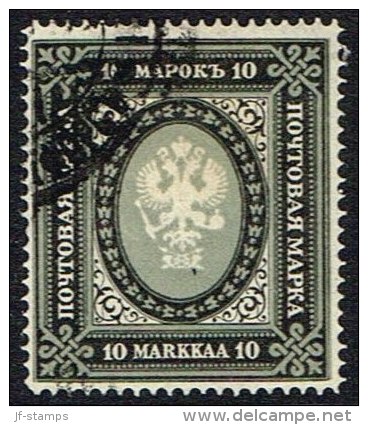 1915. Russian Type. Finish Currency. Typography. 10 Mk. Black & Grey. Perf. 14 ½. (Michel: 60Db) - JF157249 - Nuevos