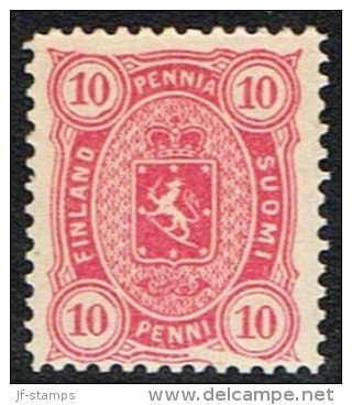 1885. Coat Of Arms. Perf. 12½. 10 P. Red. Variety. (Michel: 21) - JF157272 - Used Stamps