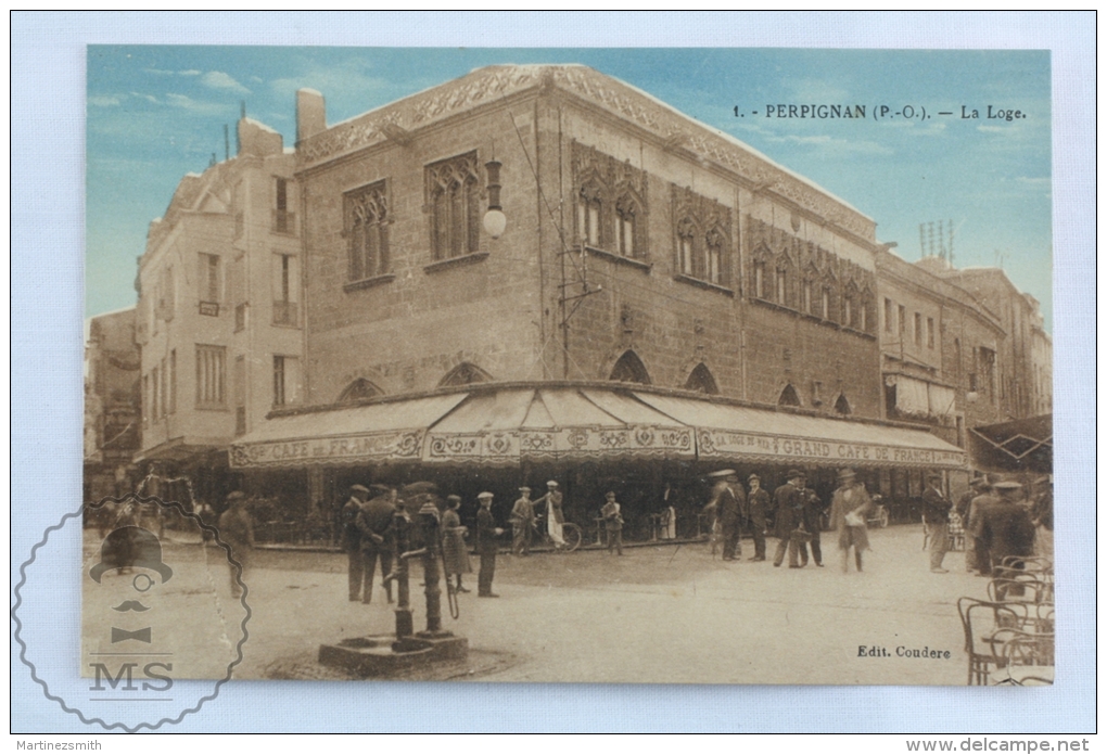 Old France Postcard - Perpignan (P.O) - Postcard - La Loge, Edit. Coudere - Animee - Perpignan