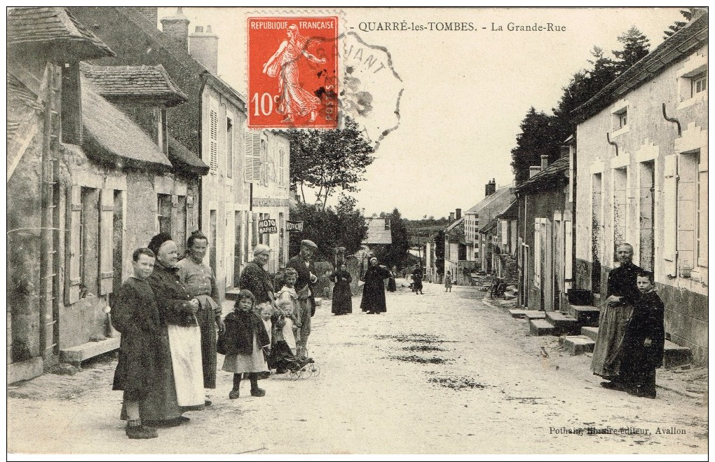 89-Quarre-les-Tombes-La Grande Rue-belle Animation - Quarre Les Tombes