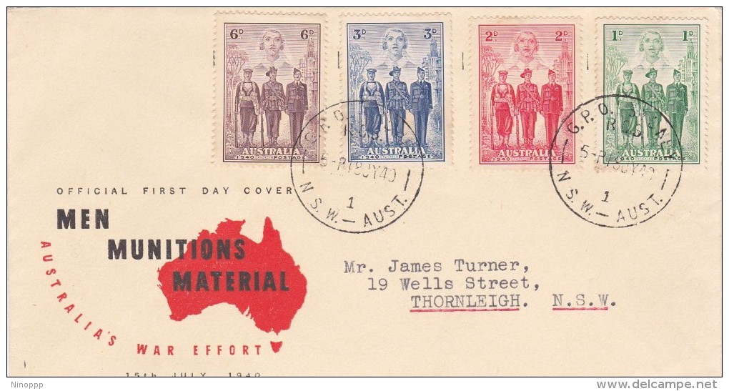 Australia 1940 Armed Forces FDC - Premiers Jours (FDC)