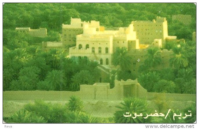 YEMEN 80 U SKYLINE OF TOWN TARIM AUTELCA ISSUED 1993 CARD CODE: YEM-13 READ DESCRIPTION !! - Jemen