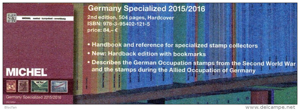 Special Germany 2015/2016 New 84€ II.world War Occupations Bizone SBZ French American British Zones Catalogue Of Germany - Guides & Manuels